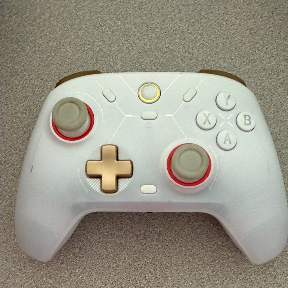 Xbox White Wireless Gaming Controller with Gold Accents